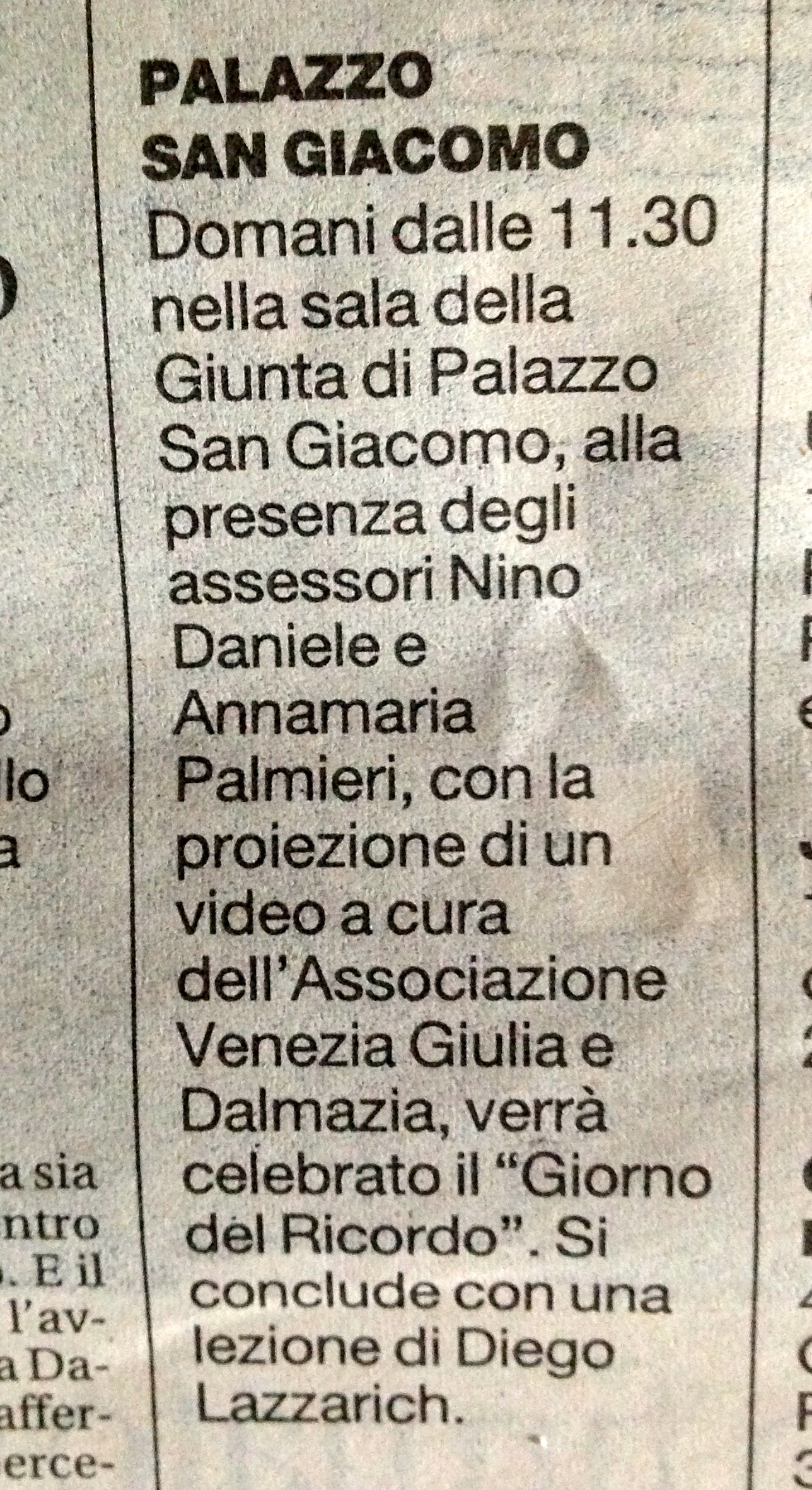 La Repubblica (Napoli), 9/2/2014, p. XIV